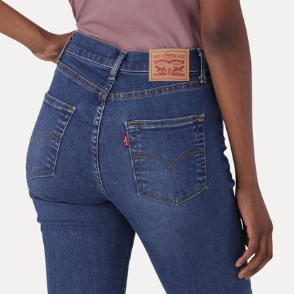 LEVI'S® WOMEN'S 720 HIGH-RISE SUPER SKINNY JEANS - DARK INDIGO - WORN IN