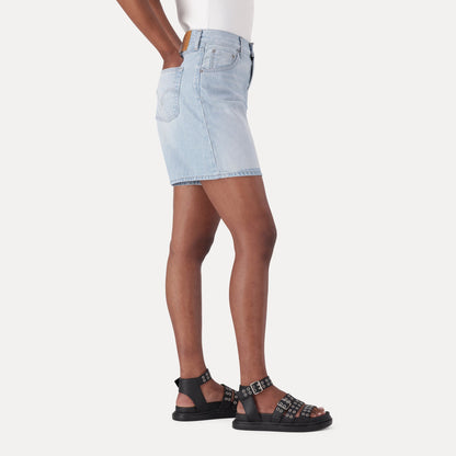 LEVI'S® WOMEN'S HIGH-RISE BAGGY SHORTS - MED INDIGO - FLAT FINISH