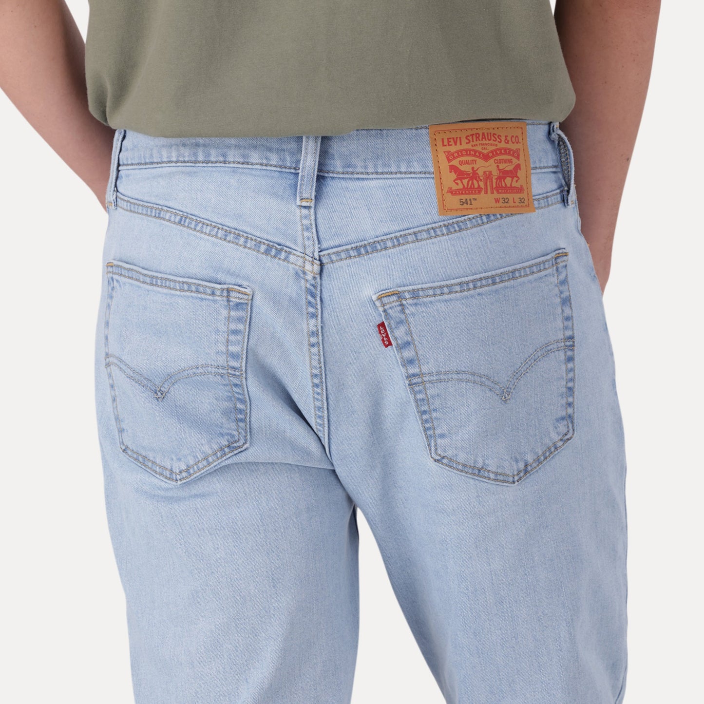 LEVI'S® MEN'S 541™ ATHLETIC TAPER JEANS - LIGHT INDIGO - WORN IN