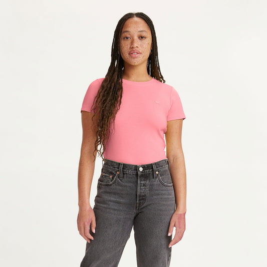 SHORT-SLEEVE RIBBED BABY T-SHIRT - RED