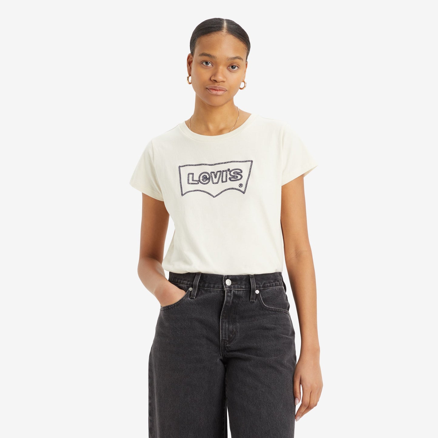LEVI'S® WOMEN'S GRAPHIC BOXY T-SHIRT - WHITE