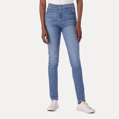 LEVI’S® WOMEN'S 721 HIGH-RISE SKINNY JEANS - MED INDIGO - WORN IN