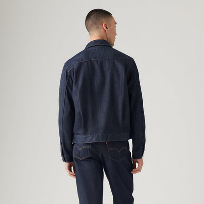 LEVI'S® WELLTHREAD® MEN'S TYPE II TRUCKER JACKET - DARK INDIGO - FLAT FINISH