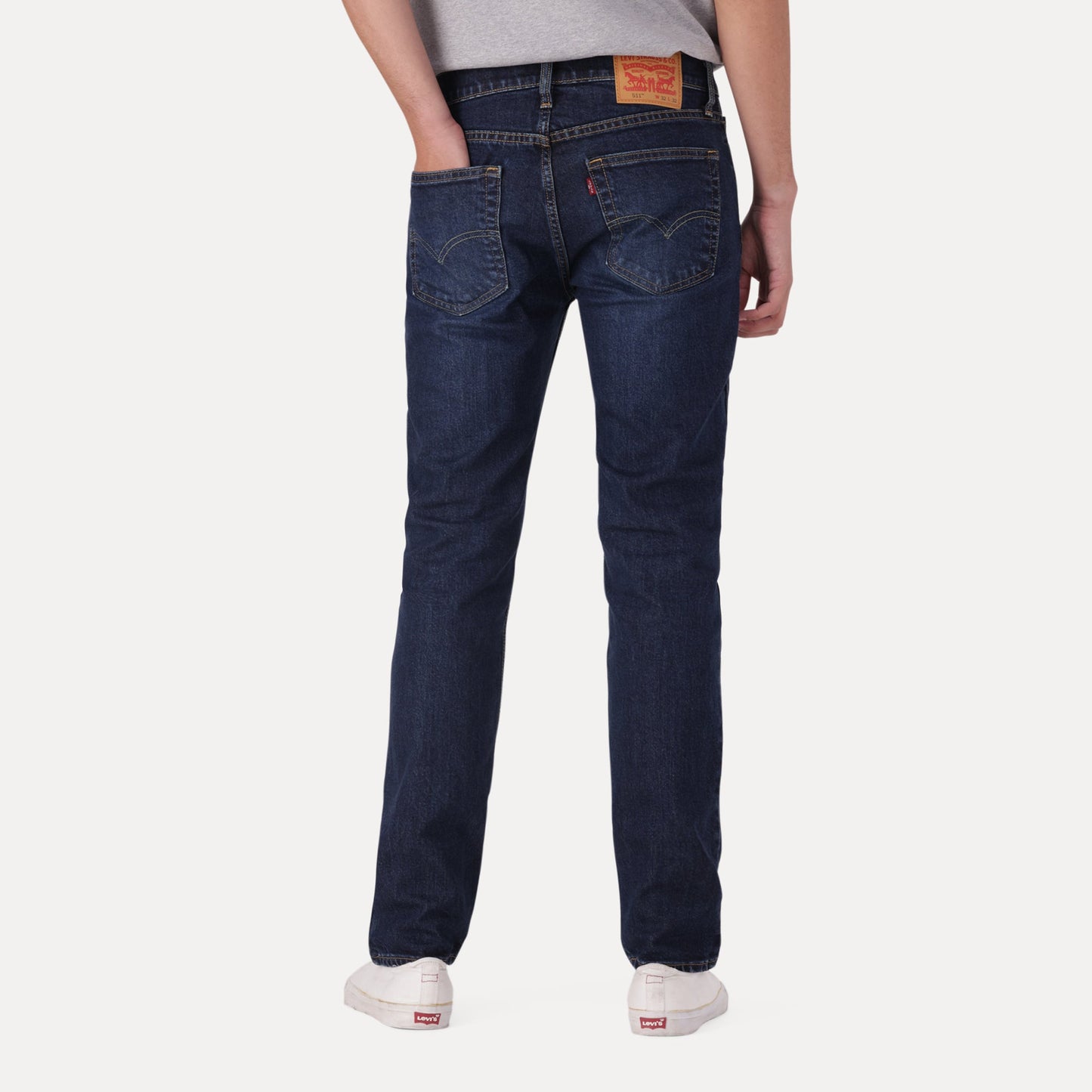 LEVI'S® MEN'S 511™ SLIM JEANS - DARK INDIGO - WORN IN