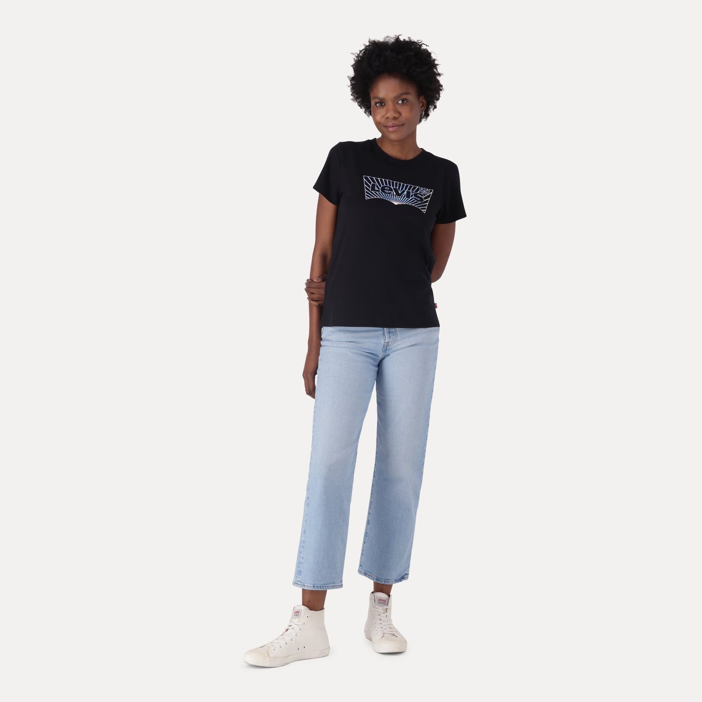RIBCAGE STRAIGHT ANKLE Z LET'S SHARE- MED INDIGO - FLAT FINISH
