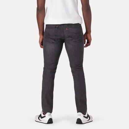 SKINNY TAPER FIT JEANS - BLACK