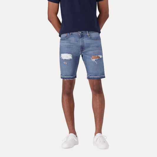 LEVI'S® MEN'S 412 SLIM SHORTS - MED INDIGO - WORN IN