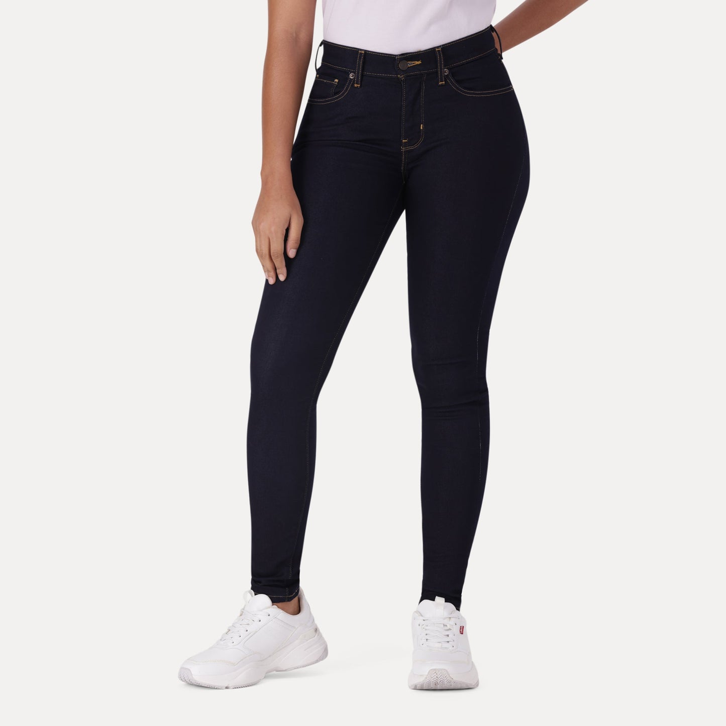 LEVI'S® CURVY SUPER SKINNY - DARK INDIGO - WORN IN