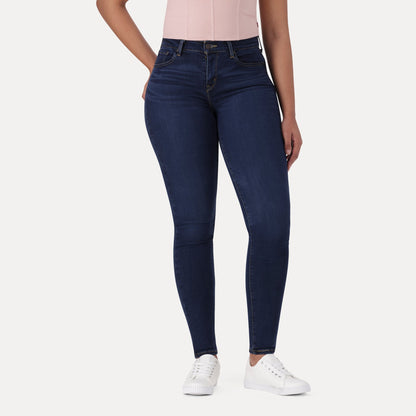 LEVI'S® CURVY HIRISE SUPERSKINNY  - DARK INDIGO - WORN IN