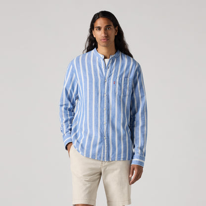 LEVI'S® MEN'S BANDED COLLAR 1 POCKET SHIRT - BLUE