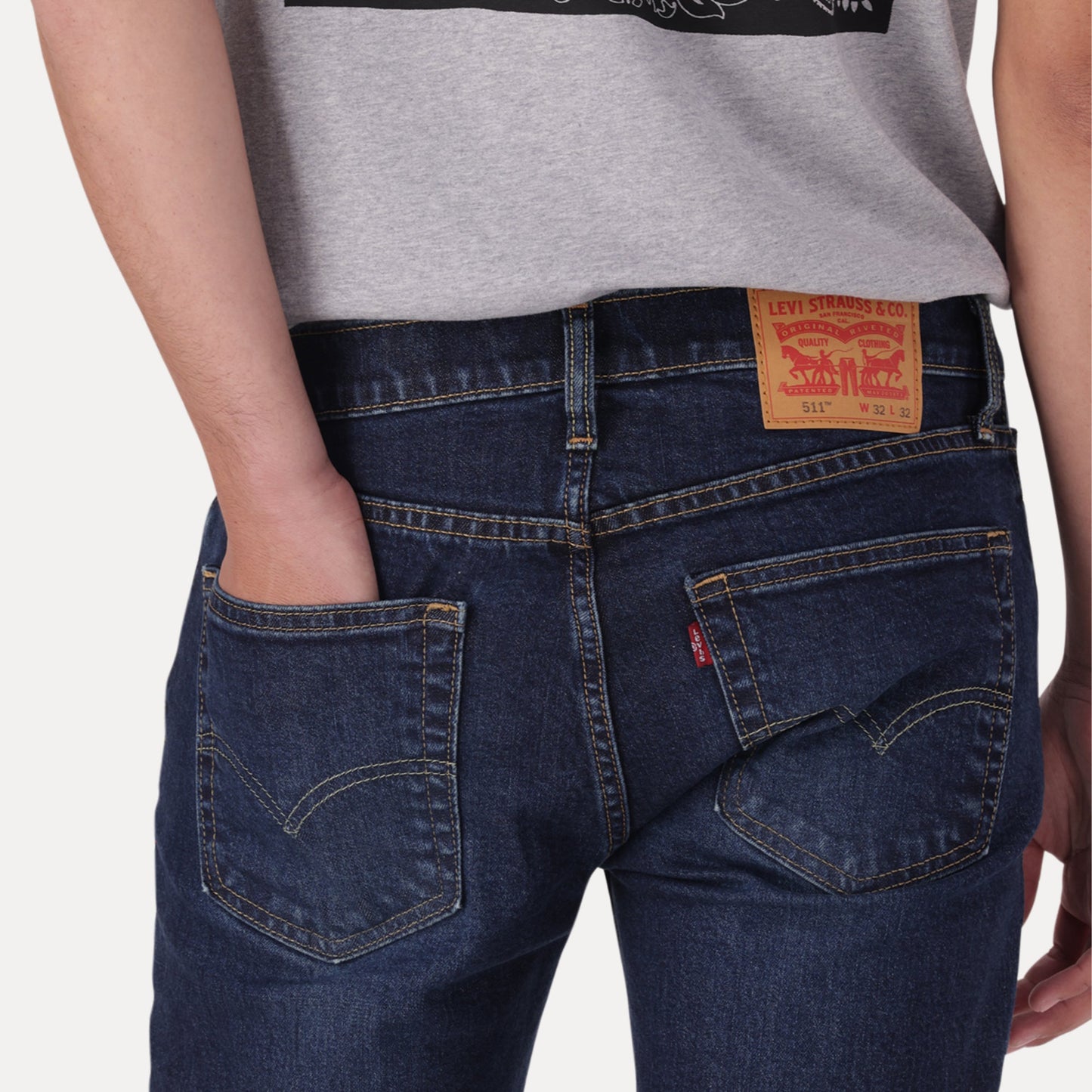 LEVI'S® MEN'S 511™ SLIM JEANS - DARK INDIGO - WORN IN