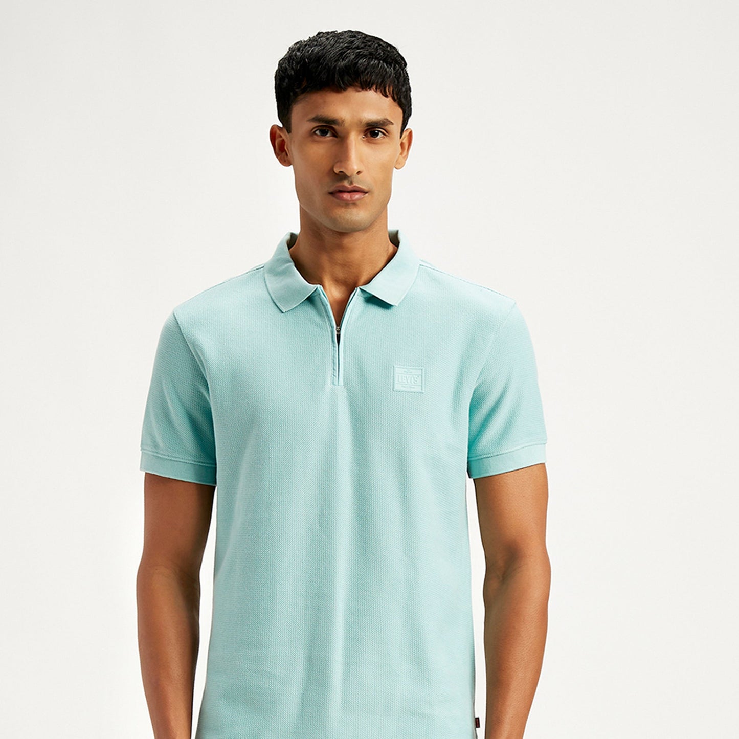 LEVI'S® MEN'S TEXTURED SLIM FIT POLO T-SHIRT - BLUE