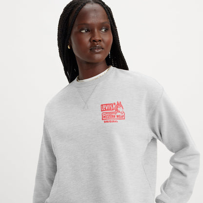 GRAPHIC SIGNATURE CREWNECK SWEATSHIRT - GREY