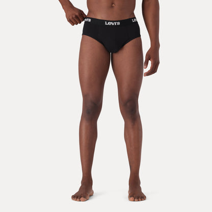 LEVI'S® MEN'S SOLID LOGO BRIEFS (2 PACK) - DARK INDIGO - FLAT FINISH