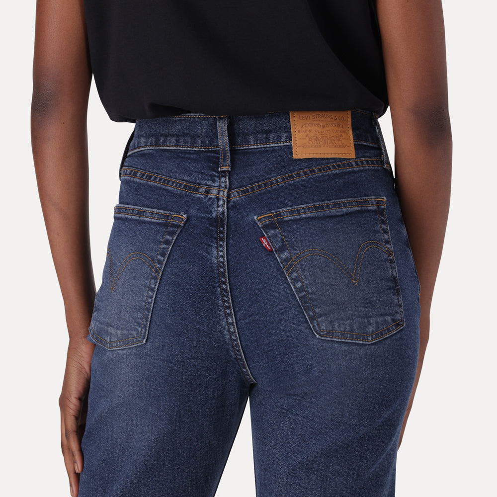 LEVI'S® WOMEN'S WEDGIE STRAIGHT JEANS - DARK INDIGO - WORN IN