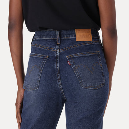 LEVI'S® WOMEN'S WEDGIE STRAIGHT JEANS - DARK INDIGO - WORN IN