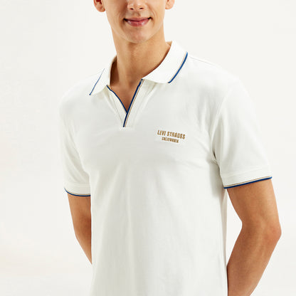 LEVI’S® MEN'S SOLID SLIM FIT POLO T-SHIRT - WHITE