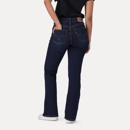 LEVI'S® WOMEN'S CURVY FLARE  - DARK INDIGO - WORN IN