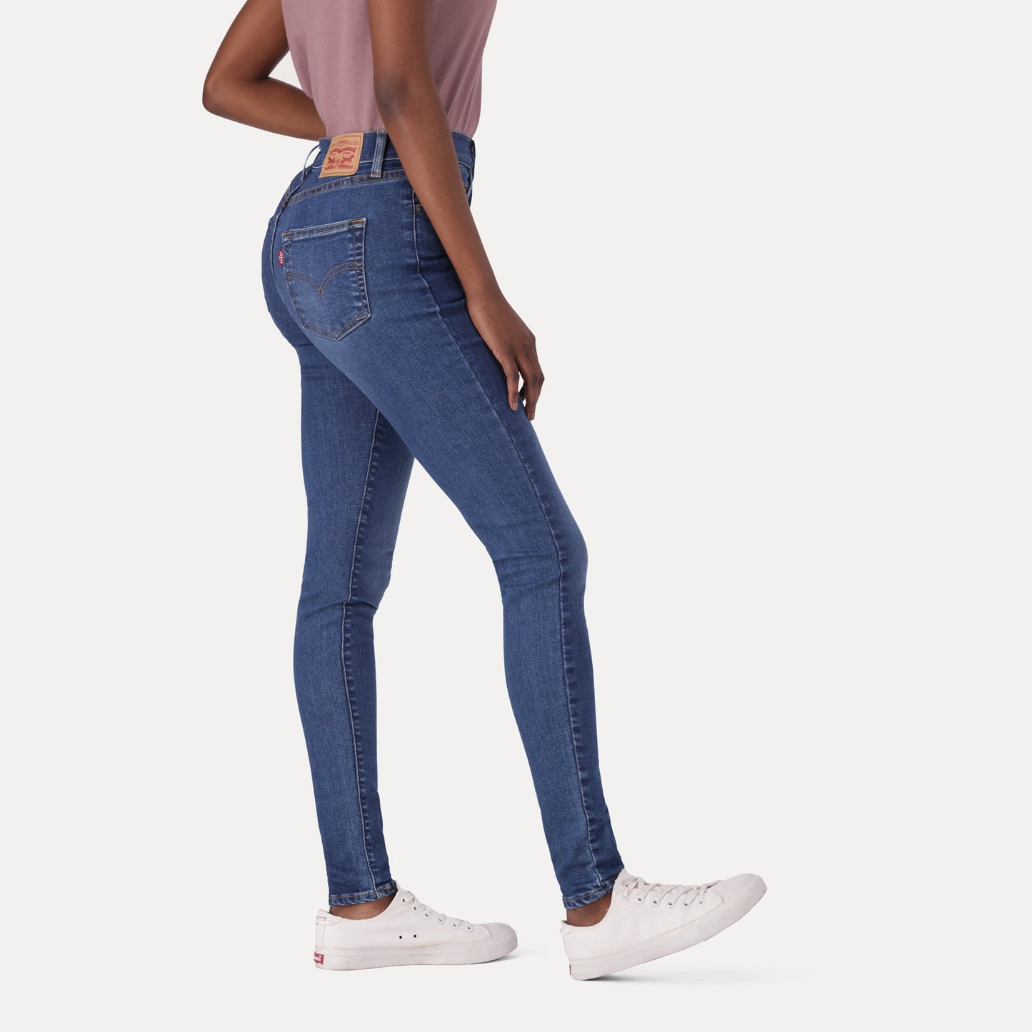 LEVI'S® WOMEN'S 720 HIGH-RISE SUPER SKINNY JEANS - DARK INDIGO - WORN IN