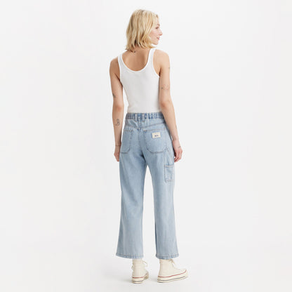 LEVI'S® WOMEN'S BAGGY CARPENTER JEANS - LIGHT INDIGO - FLAT FINISH