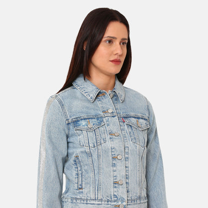 LEVI’S® WOMEN'S ORIGINAL TRUCKER JACKET - LIGHT INDIGO - FLAT FINIH