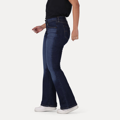 LEVI'S® WOMEN'S CURVY FLARE  - DARK INDIGO - WORN IN