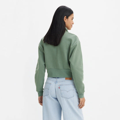 GRAPHIC SARA QUARTER-ZIP SWEATSHIRT - GREEN