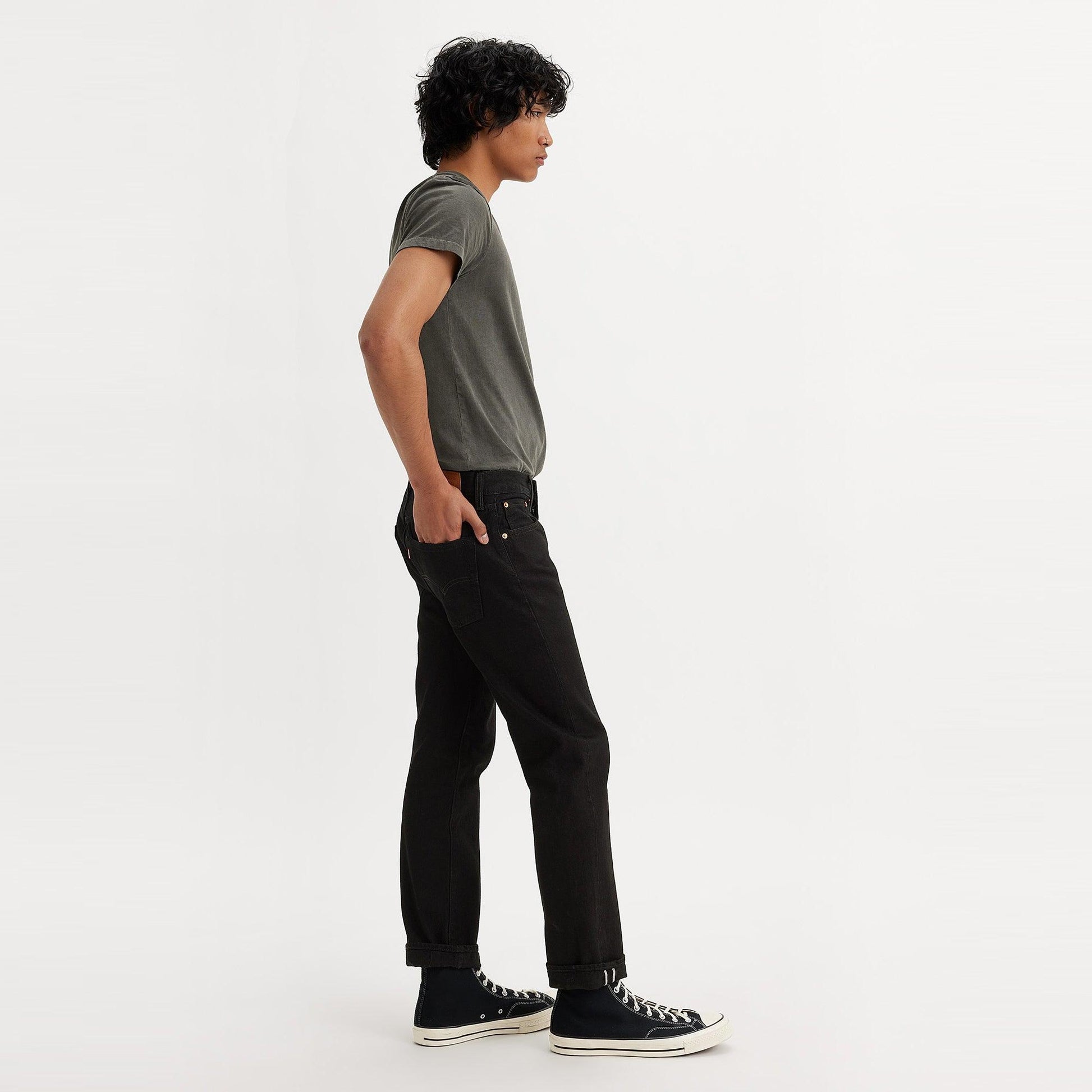 LEVI'S® MEN'S 501® ORIGINAL SELVEDGE JEANS - BLACK