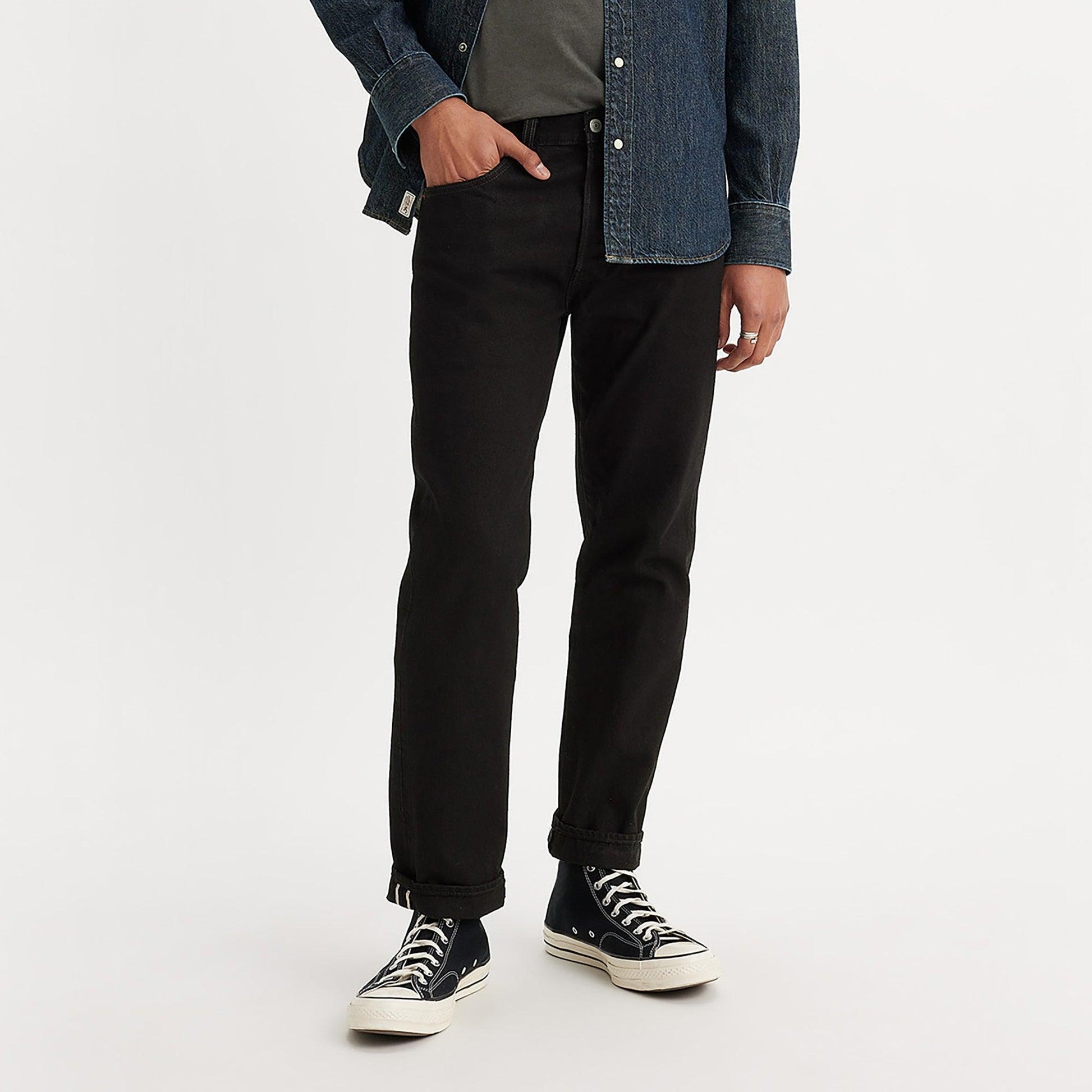 LEVI'S® MEN'S 501® ORIGINAL SELVEDGE JEANS - BLACK