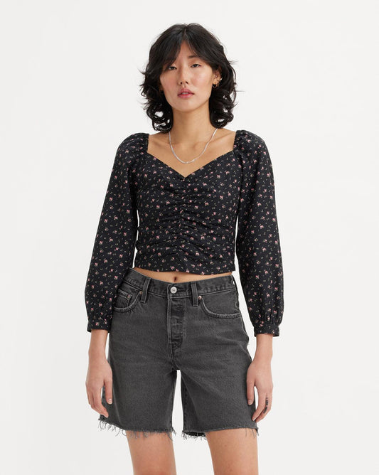 LIVIE LONG-SLEEVE BLOUSE - MULTI-COLOR