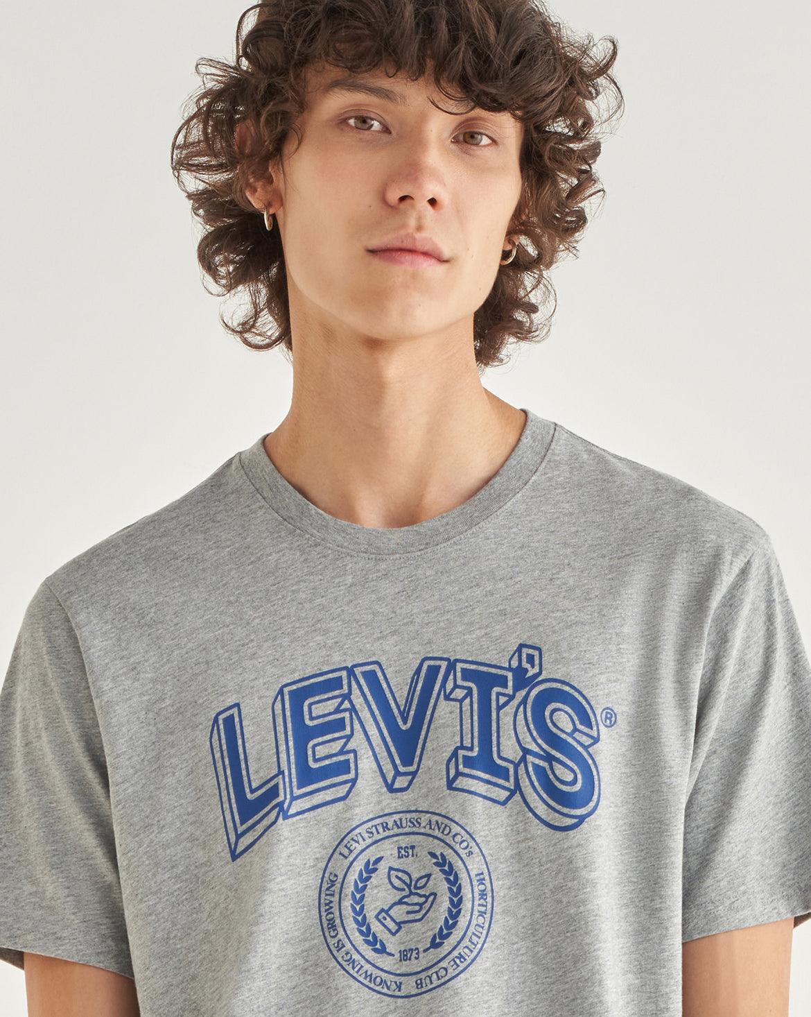 RELAXED FIT SHORT-SLEEVE GRAPHIC T-SHIRT - GREY