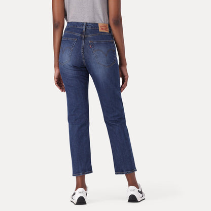 WEDGIE STRAIGHT JEANS - DARK INDIGO - WORN IN