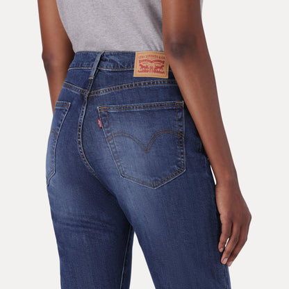 WEDGIE STRAIGHT JEANS - DARK INDIGO - WORN IN