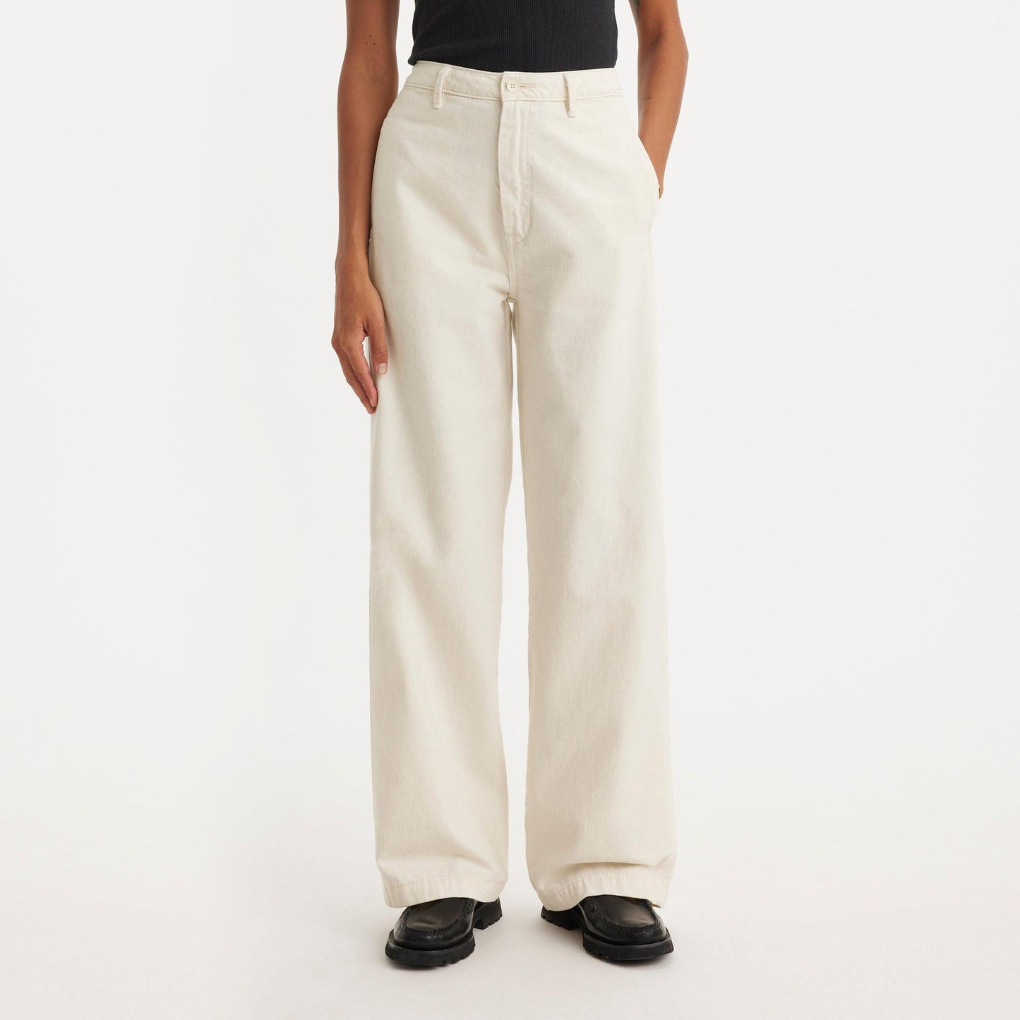 WELLTHREAD ORCRD SFT STR TROUSER SOFT CERAMIC - NEUTRAL
