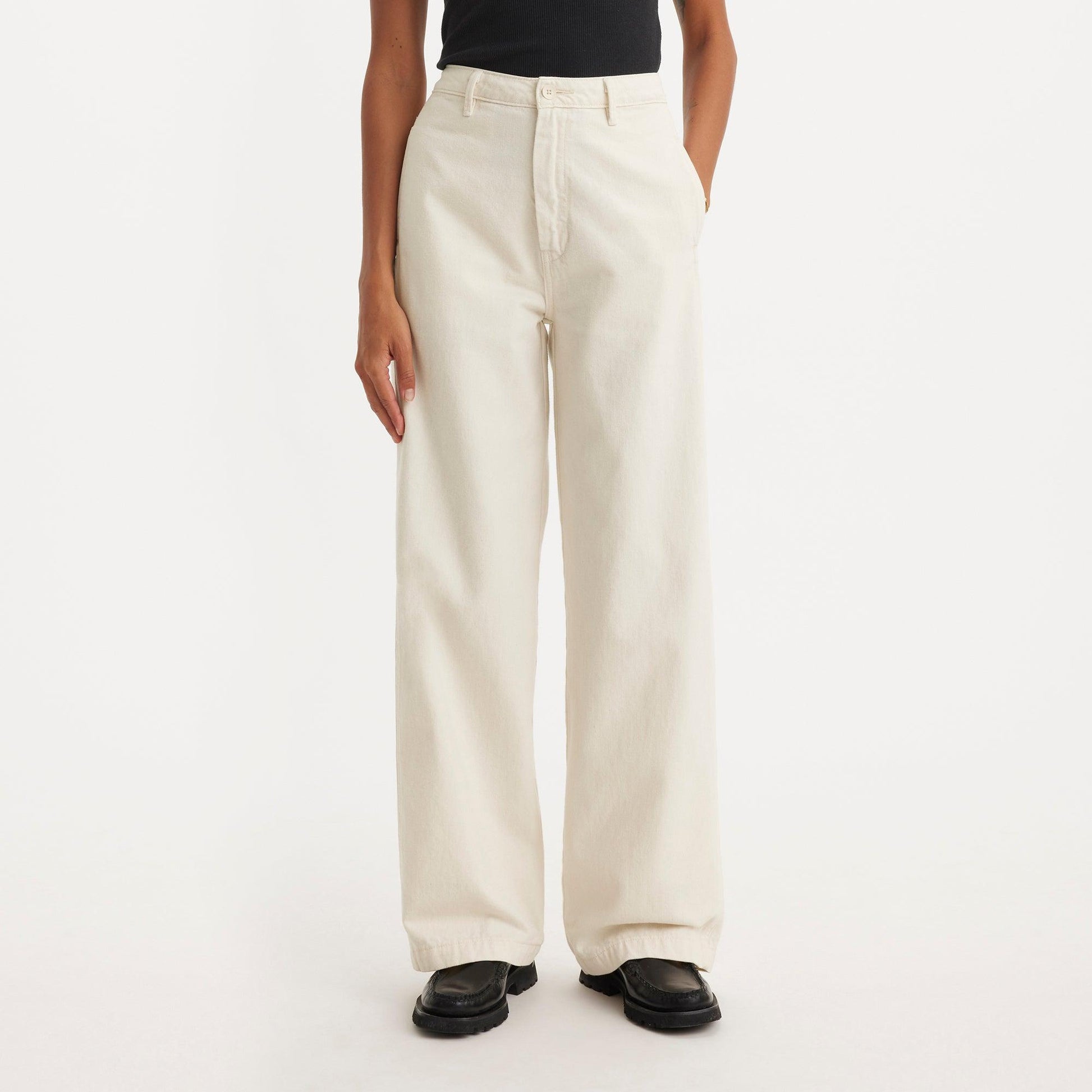 WELLTHREAD ORCRD SFT STR TROUSER SOFT CERAMIC - NEUTRAL